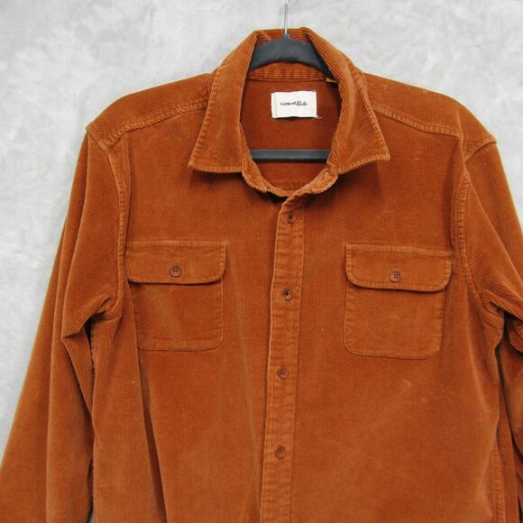 Critical Slide Society Shirt Button Up Corduroy Shacket Corduroy Sz M Rust Brown - Picture 6 of 14